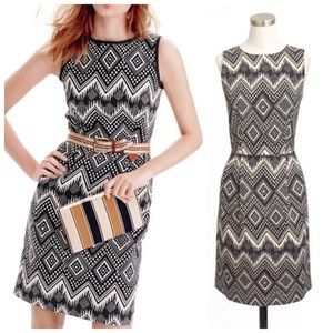 J. Crew Factory Diamond Print Basketweave Dress 6